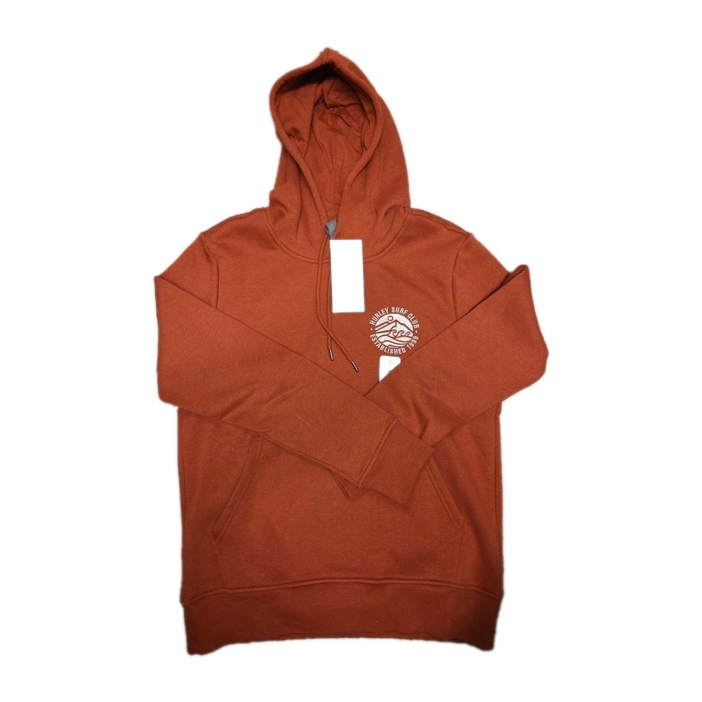 Hurley Men’s Regular Fit Cotton/Polyester Fleece Hoodie Orange Medium