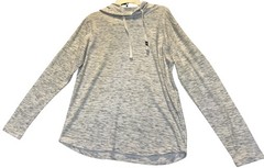 Company 81 Mens Large White Hooded Pullover Long Sleeve Cotton Blend Lightweight