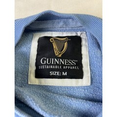 Guinness Sustainable Apparel Mens Medium Blue Crewneck Sweatshirt Pullover Logo