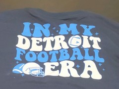 ​Detroit Football Era Sweatshirt Mens Large Dark Gray Navy Blue Graphic Pullover