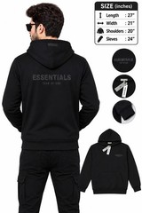 Fear of God Essentials Hoodie Fleece 350 Gsm, Pullover Men’s Black Size Small