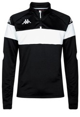 Kappa Dovare Sweat Training Sweatshirt 1/4 zip Black/White Size 2XL 38211ZWA08