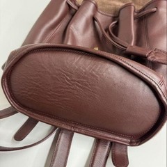 Coach Vintage All-Leather Backpack 1990s DK Brown Leather Used