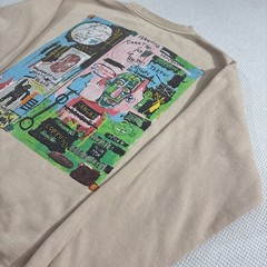 Jean Michel Basquiat Sweatshirt Mens M Crewneck Art Museum Modern Indie Comfort*