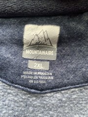 Mountainaire Mens Blue 1/4 zip long sleeve Fleace Pullover Size 2XL