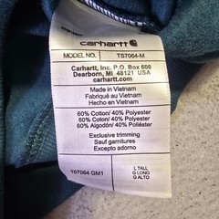 Carhartt Fast Dry Hoodie Large tall Mens Blue Lightweight Sweatshirt Relaxed NWT
