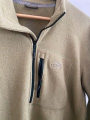 Men’s All Season Olive Fleece Pullover Sweatshirt, Size Large Regular