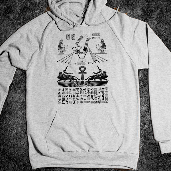 Egyptian Hieroglyphics Hoodie Pharaoh King Tut Nefertiti Egypt Eye Of Horus IV