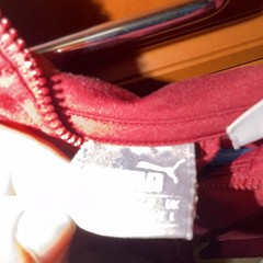 PUMA Men’s Red Fleece Full Zip Hooded Hoodie w/ Pockets Size L
