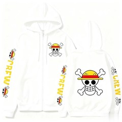 Anime One Piece Zip Up Jacket Streetwear Oversized Casual Men Women Hoodie Gifts