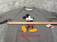 NEW Walt Disney World Sweater Adult Medium Gray Mickey Mouse Standing Parks WDW