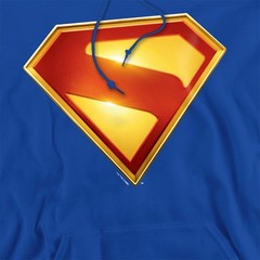 Superman 2025 New Logo Color Adult Pull-Over Hoodie, Royal, S-3XL