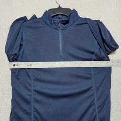 Adidas Navy Blue Quarter Zip Pullover Athletic Performance Mock Neck Top Men’s M