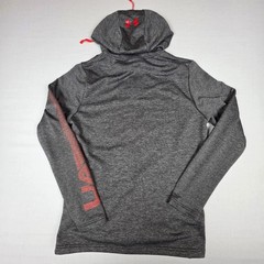 Under Armour ColdGear 1325145 Full Zip Hoodie Mens Medium Gray Red Polyester