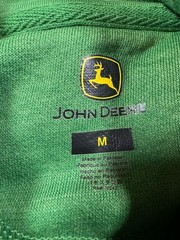 John Deere Green Men’s Long Sleeve Green Pullover Hoodie, Size Medium