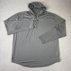BYLT Circuit Hoodie Mens 3XL Gray Performance Pullover Stretch Tech Long Sleeve