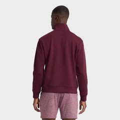 Men Spacer Half Zip Sweatshirt – All In Motion Burgundy L