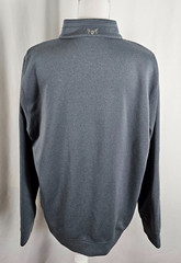 Hickey Freeman Mens Top Zipper Grayish Blue Polyester Spandex Medium