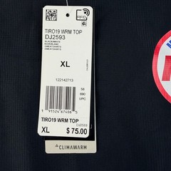 Adidas Tiro 19 Warm Top Mens XL Black Climawarm Hooded Soccer Jersey DJ2593 NWT