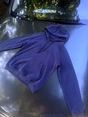 Alphalete Hoodie Navy Blue Pullover Script Embroidered Logo Gym Mens Size Medium