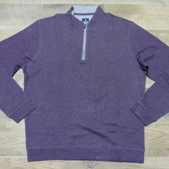 JOHNNIE-O Mens L LARGE PULLOVER SULLY 1/4 ZIP ROYAL PLUM PURPLE GOLF SWEATSHIRT