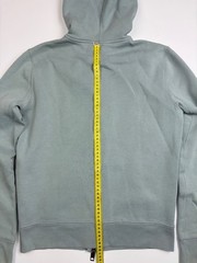 Burberry London England Vintage Full Zip Hoodie S Green Cotton Plaid Hood