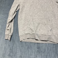H&M Hoodie Mens Small Heather Gray Cotton Fleece Lined Relaxed Fit Wrapover Hood