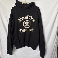 Fear of God Essentials Heavy Fleece Hoodie “Jet Black” Large