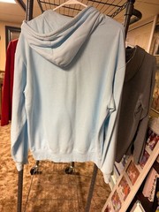 Marvel Comics Avengers Hero Panels Graphic Light Blue Hoodie Size M