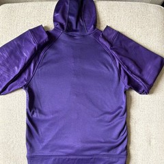 Under Armour Men’s M Purple Green Fleece Full Zip Hoodie Pockets Loose Fit