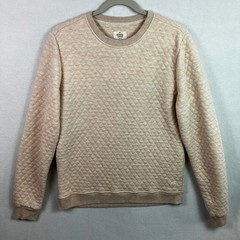 Marine Layer Men’s Corbet Quilted Crewneck Size Medium Oatmeal