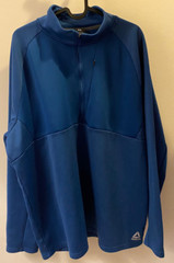 Reebok 2XL Blue Quarter zip Workout sweatshirt XXL 100% polyester