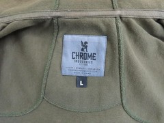 Chrome Industries Hoodie Mens Large Green Full Zip Fleece Cycling Jacket