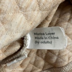 Marine Layer Men’s Corbet Quilted Crewneck Size Medium Oatmeal