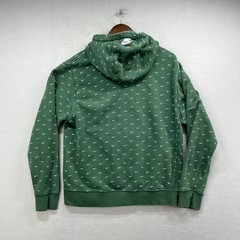 Nike Hoodie Mens S Green All Over Swoosh Print Fleece Sportswear Sweatshirt