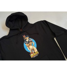 Hook Ups Skateboards Hoody Pocahook-ups Black