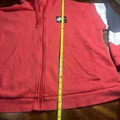 NIKE AIR MEN’S RED COLOR BLOCK FULL ZIP HOODIE XXL