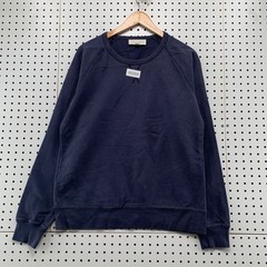 Officine Generale Daily Classics Sweatshirt Men Medium Navy Blue Crewneck Cotton