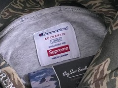 Supreme x Champion Tiger Camo Men’s Large Pullover FW15 PRE-OWNED OG SELLER
