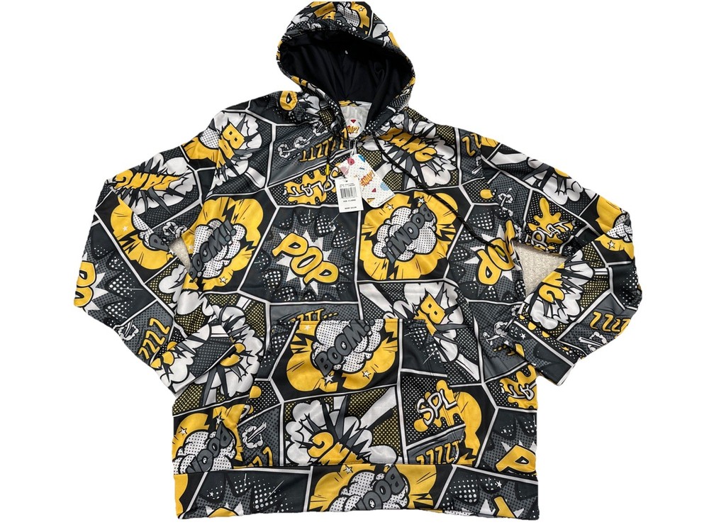 Drill Clothing Oh SNAP! Unisex Hoodie X-Large Yellow Black Comic Skater POP