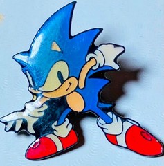 VINTAGE 2004 SONIC X SONIC THE HEDGEHOG YELLOW HOODIE KIDS SZ 7-L HAT PIN INCL.