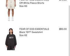 Fear of God Essentials 1977 Crewneck Iron Grey Black SS22 – Size X-Small (XS)