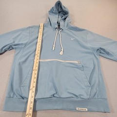 Nike Standard Issue Dri-FIT Pullover Hoodie Blue Zip Pocket Athletic Men’s Large