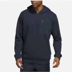NEW Adidas Men’s S Blue Hooded Sweatshirt With Zip Pocket 100% Polyester