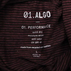 01. Algo Hoodie Men Large Red/Black 01. Performance Quick Dry UV SPF 40+ Stretch