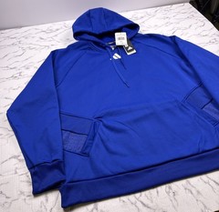 NEW Adidas Men Essentials Royal Blue Fleece Aero ready Hoodie Size 2XL GV5294