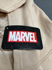 NWT Marvel Spiderman Comic Page Graphic Print Tan Hoodie Size Large New