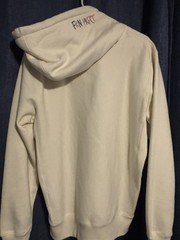 Men’s Beige Pullover Hoodie Drawstring Kangaroo Pocket FKNI-FCT Graphic Print