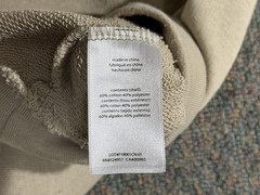 Onia Hoodie Men’s Medium Beige Long Sleeves Cotton Polyester Blend Pockets