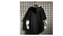 DUDHUH Mens Hoodie Fashion Pullover Letter Print Tracksuit Techwear Casual, XS